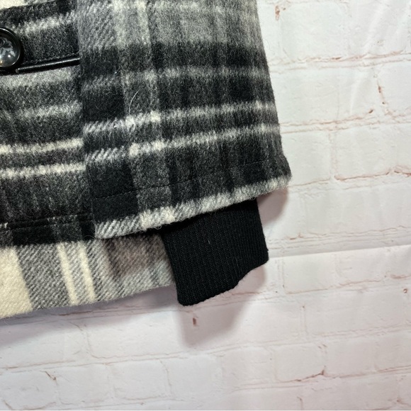 Green With Envy Coat Womens Large Black Wool Blend Jacket Lined Pockets Buttons - Picture 9 of 14